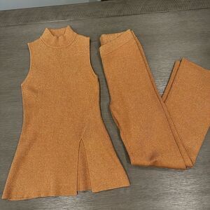 House of harlow 1960 shimmer knit matching set